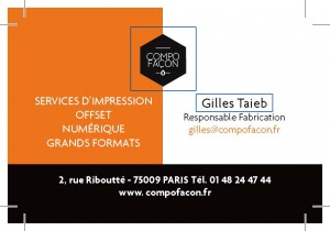 Imprimerie Paris 9-10 : Carte de visite avec vernis sélectif